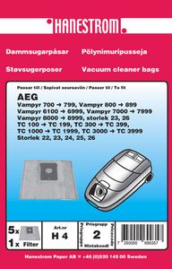 H4 i gruppen Dammsugarpsar / AEG / Vampyr TK 700 till TK 7000 hos Dammtussen.se (5571)