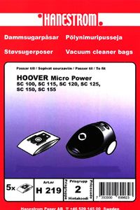 H219 i gruppen Dammsugarpsar / Hoover / Micro power SC 155 hos Dammtussen.se (5628)