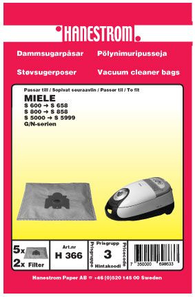 Dammsugarp�sar Miele ACTIVE HEPA ALLERVAC Complete C3 S2 S8