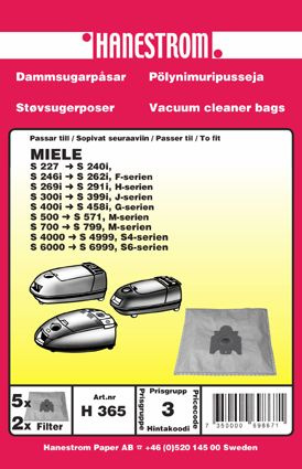 Dammsugarp�sar Miele Air Clean plus ALLERGY CONTROL PLUS Black Jewel Compact C2