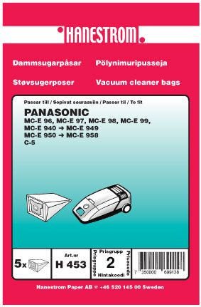 Dammsugarp�sar Panasonic