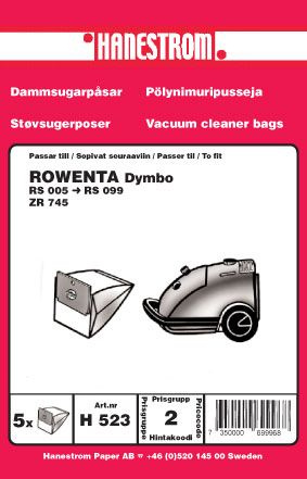 Dammsugarp�sar Rowenta Dymbo RS ZR