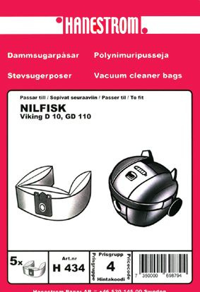 Dammsugarp�sar Nilfisk Viking D10 GD 110