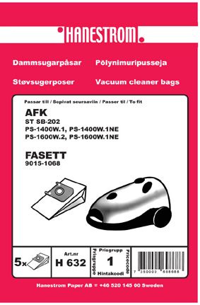 Dammsugarp�sar AFK Fasett