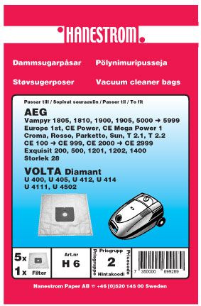 Dammsugarp�sar AEG Vampyr Volta Diamant